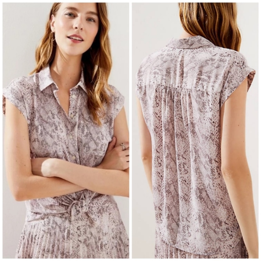 Loft NWT Snakeskin Blouse